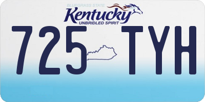 KY license plate 725TYH
