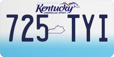 KY license plate 725TYI