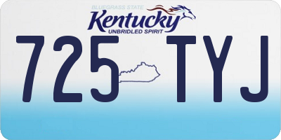 KY license plate 725TYJ