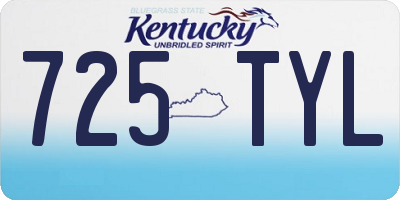 KY license plate 725TYL