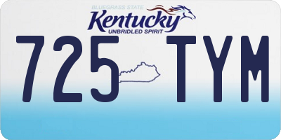 KY license plate 725TYM