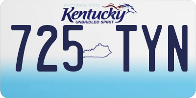 KY license plate 725TYN