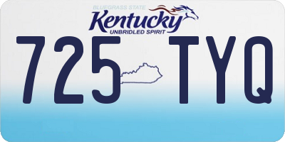 KY license plate 725TYQ