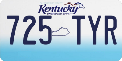 KY license plate 725TYR