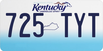 KY license plate 725TYT