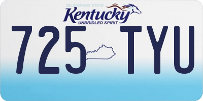 KY license plate 725TYU