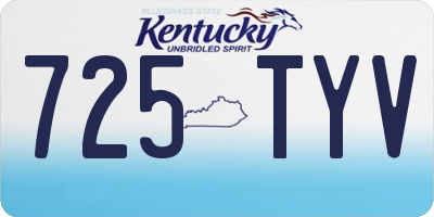 KY license plate 725TYV