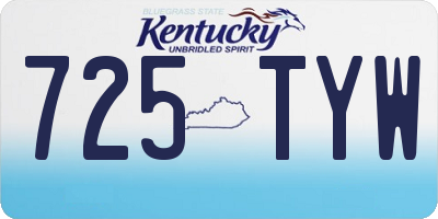 KY license plate 725TYW