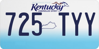 KY license plate 725TYY