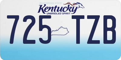 KY license plate 725TZB