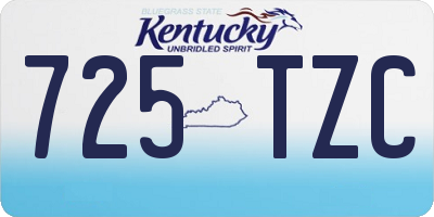 KY license plate 725TZC