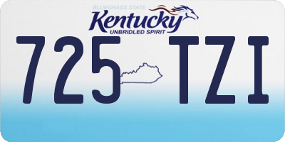 KY license plate 725TZI