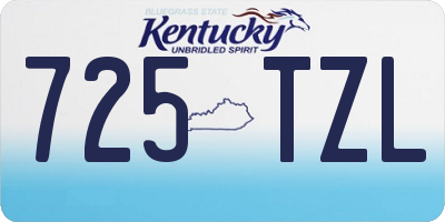 KY license plate 725TZL
