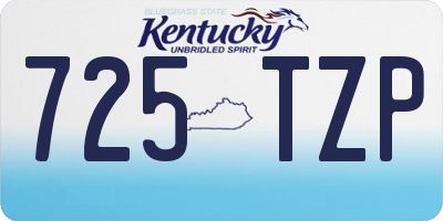 KY license plate 725TZP