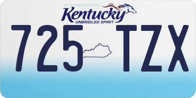 KY license plate 725TZX