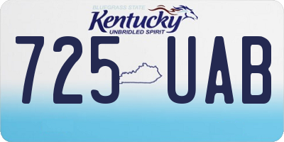 KY license plate 725UAB