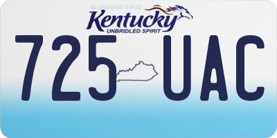 KY license plate 725UAC