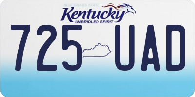 KY license plate 725UAD