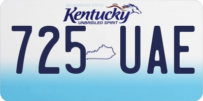 KY license plate 725UAE