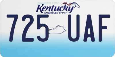 KY license plate 725UAF