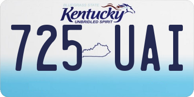 KY license plate 725UAI