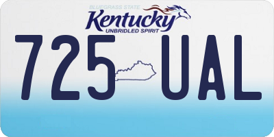 KY license plate 725UAL