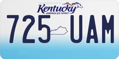 KY license plate 725UAM