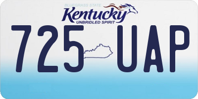 KY license plate 725UAP