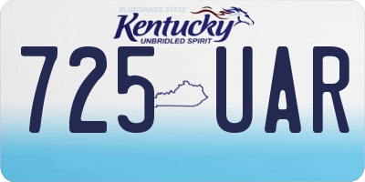 KY license plate 725UAR