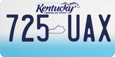 KY license plate 725UAX