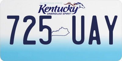 KY license plate 725UAY