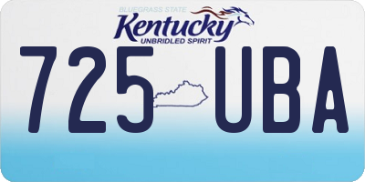 KY license plate 725UBA