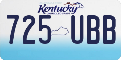 KY license plate 725UBB