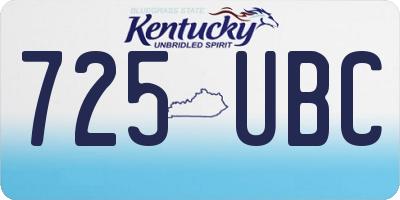 KY license plate 725UBC