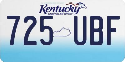 KY license plate 725UBF