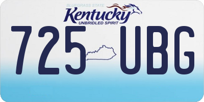 KY license plate 725UBG