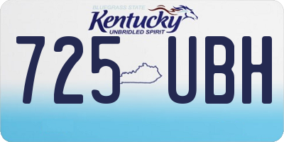 KY license plate 725UBH