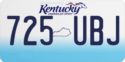 KY license plate 725UBJ