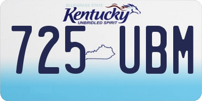 KY license plate 725UBM