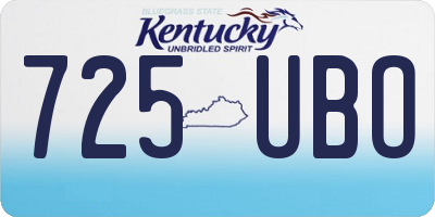 KY license plate 725UBO