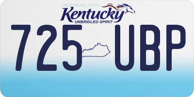 KY license plate 725UBP