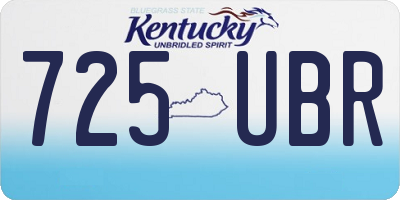 KY license plate 725UBR