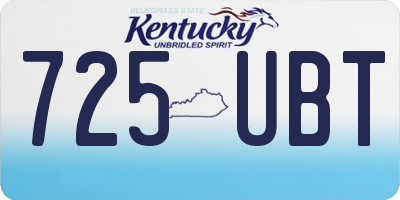 KY license plate 725UBT