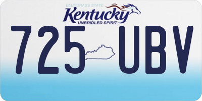 KY license plate 725UBV