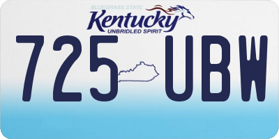 KY license plate 725UBW
