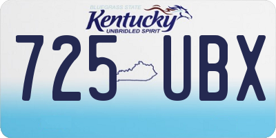 KY license plate 725UBX