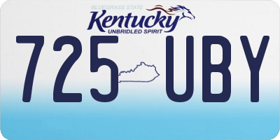 KY license plate 725UBY