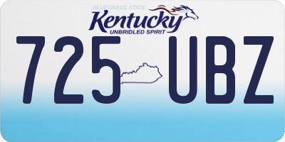 KY license plate 725UBZ