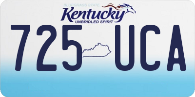 KY license plate 725UCA