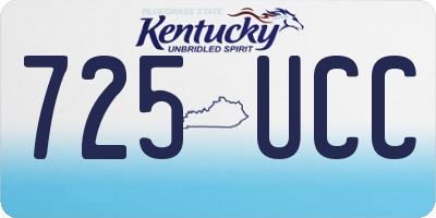 KY license plate 725UCC